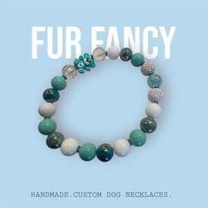 Turquoise and White Beaded Necklace